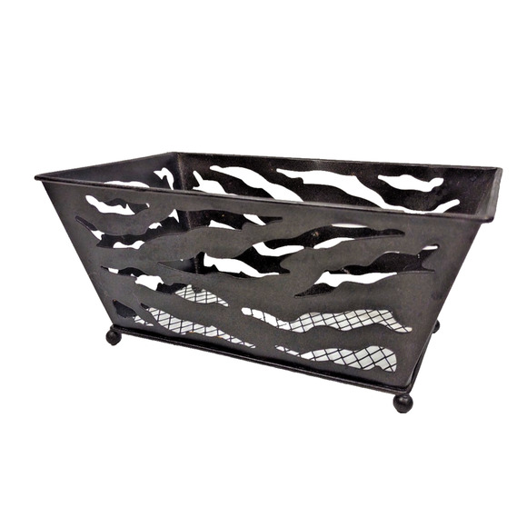 VTG Perfume Gift Basket Vanity Storage Bronzed Metal Cut Outs Ornate Regency 9" - Picture 7 of 9